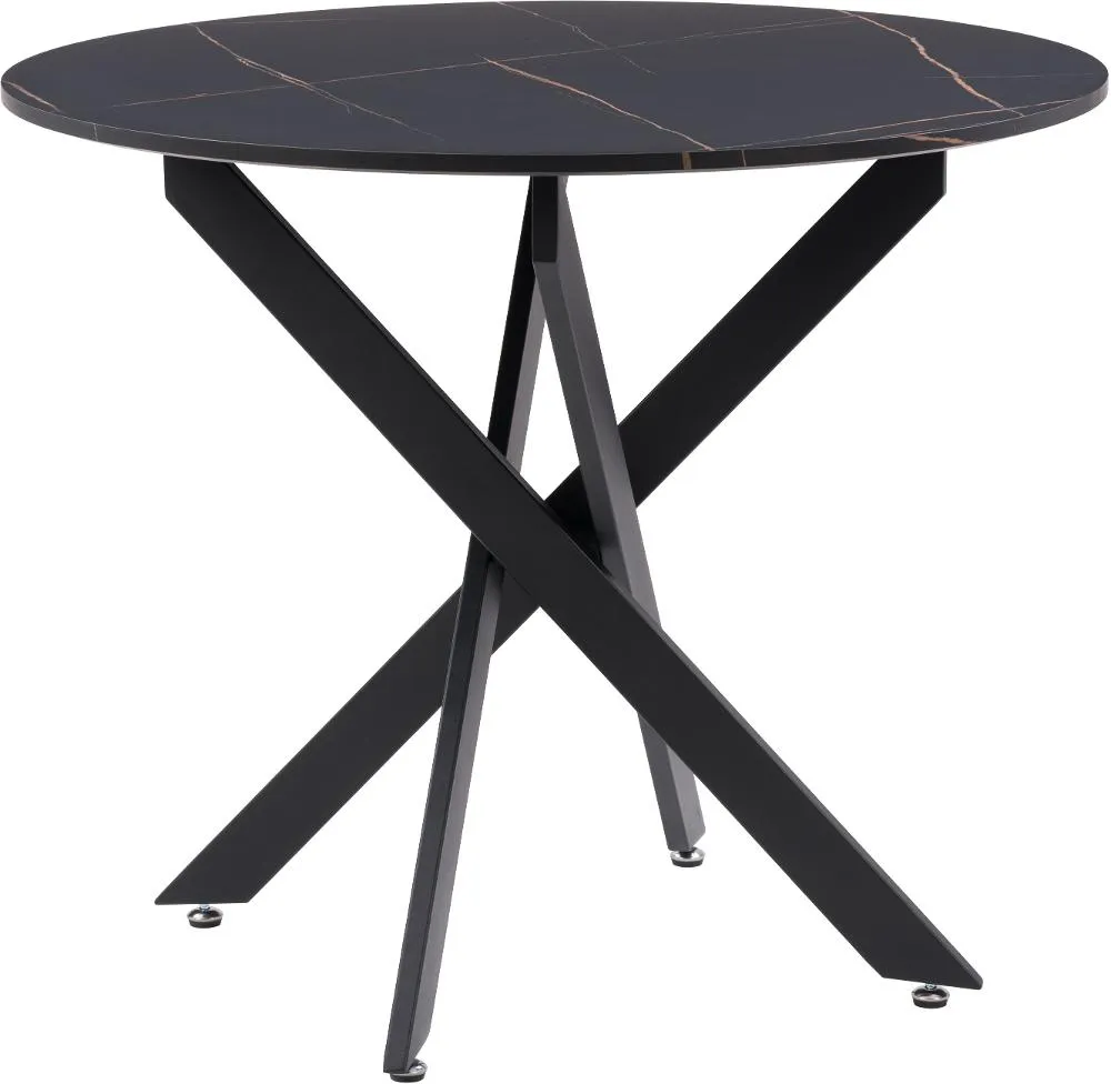 Lennox Black Iron Leg Dining Table