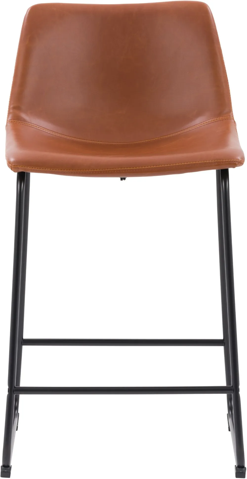 Palmer Brown Distressed Mid Back Counter Height Barstool, Set of 2