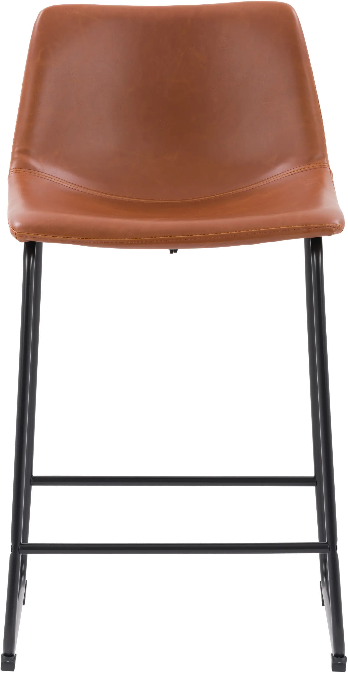 Palmer Brown Distressed Mid Back Counter Height Barstool, Set of 2