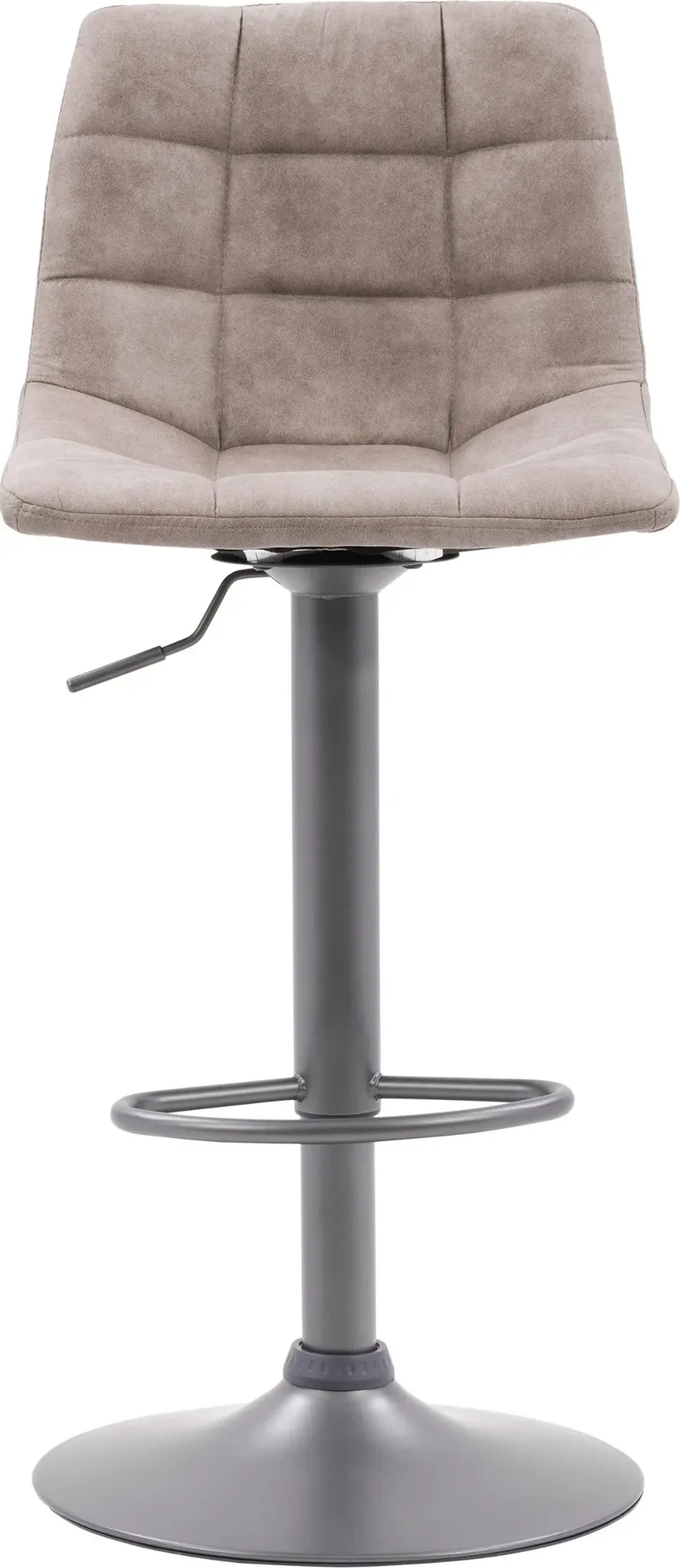 Palmer Light Gray Tufted Adjustable Barstool, Set of 2