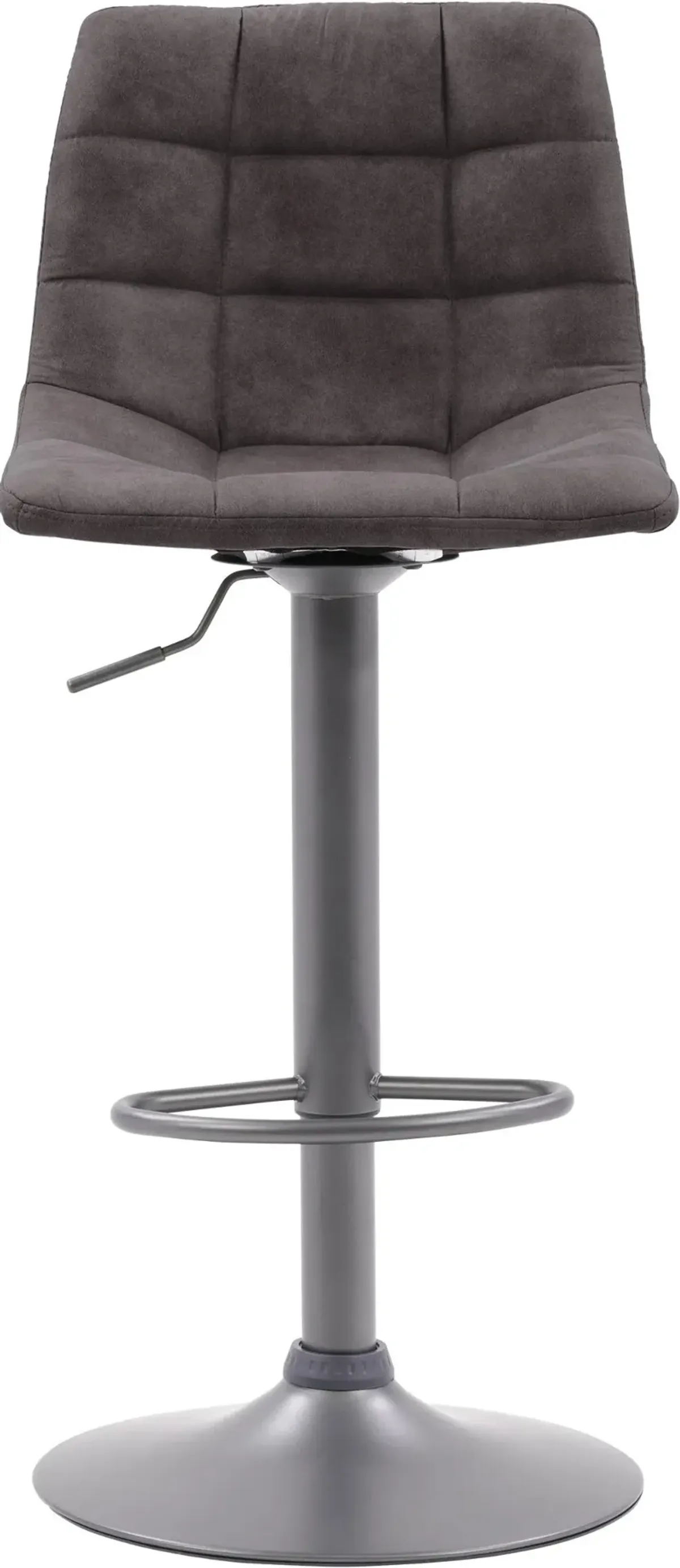 Palmer Dark Gray Tufted Adjustable Barstool, Set of 2