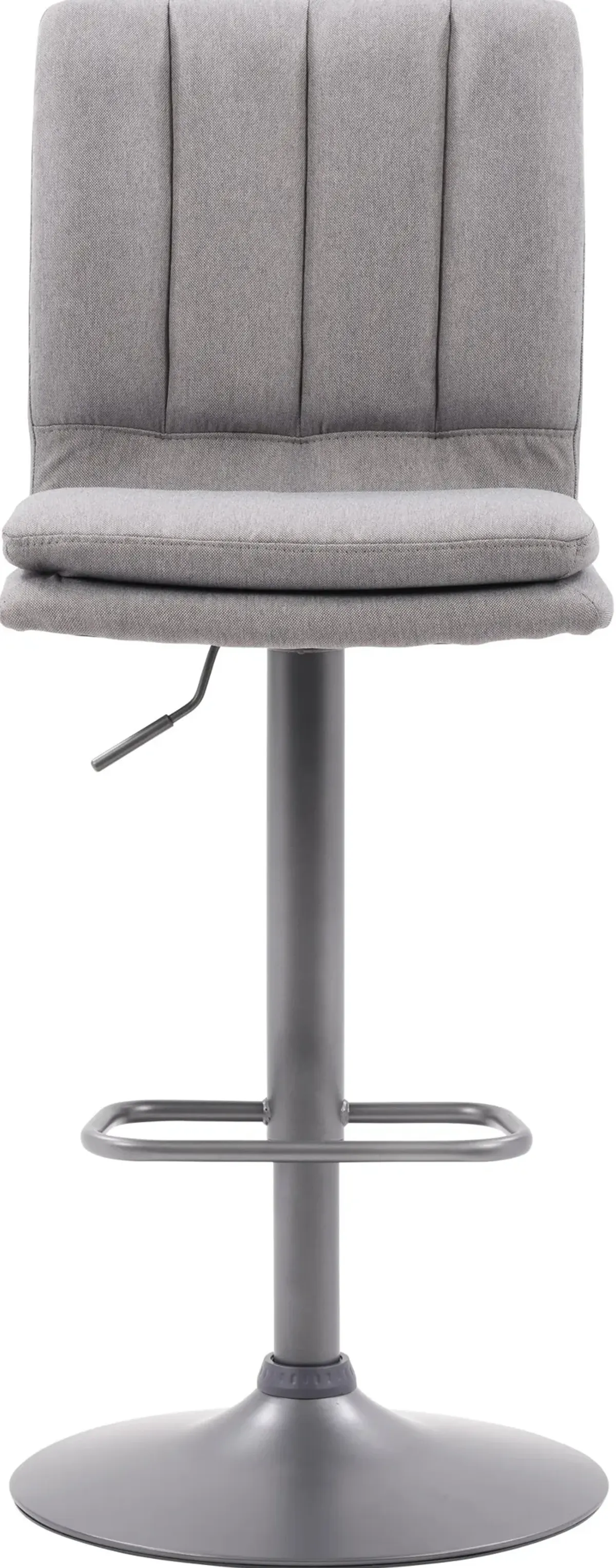 Palmer Gray Tufted High Back Adjustable Barstool, Set of 2