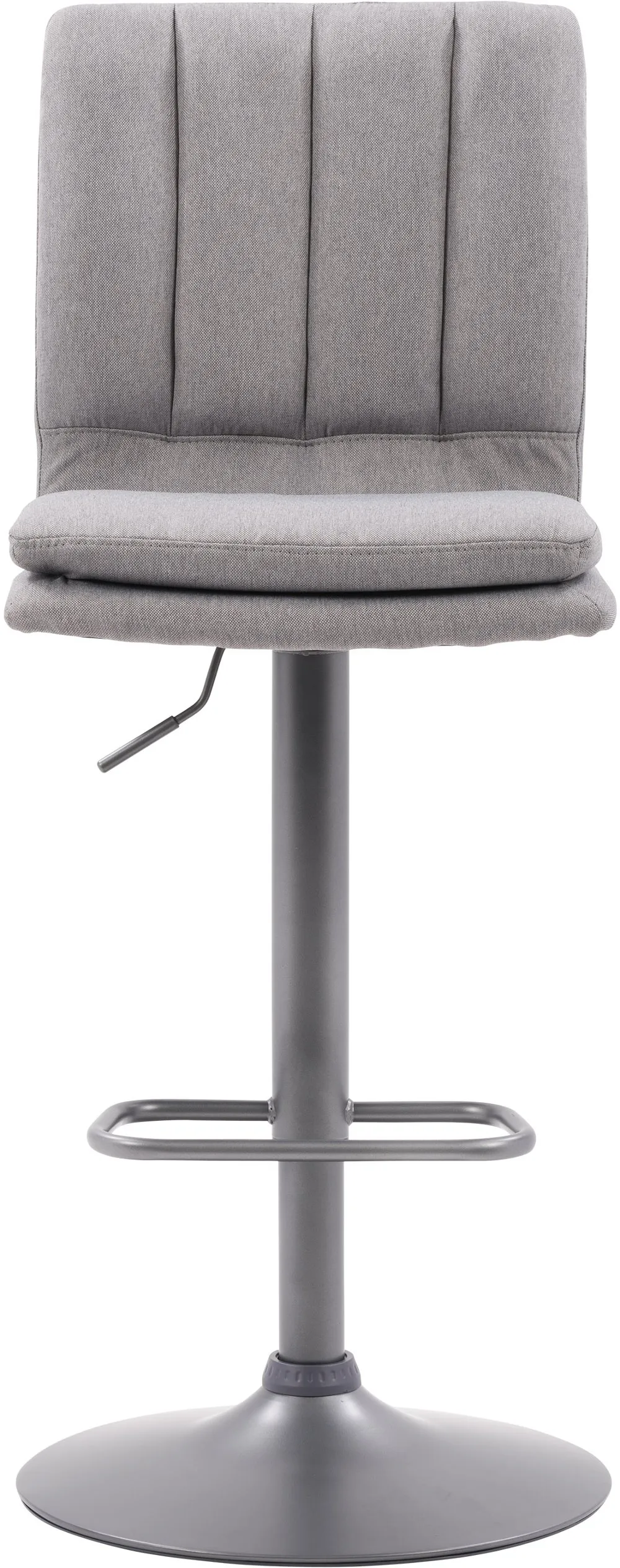 Palmer Gray Tufted High Back Adjustable Barstool, Set of 2