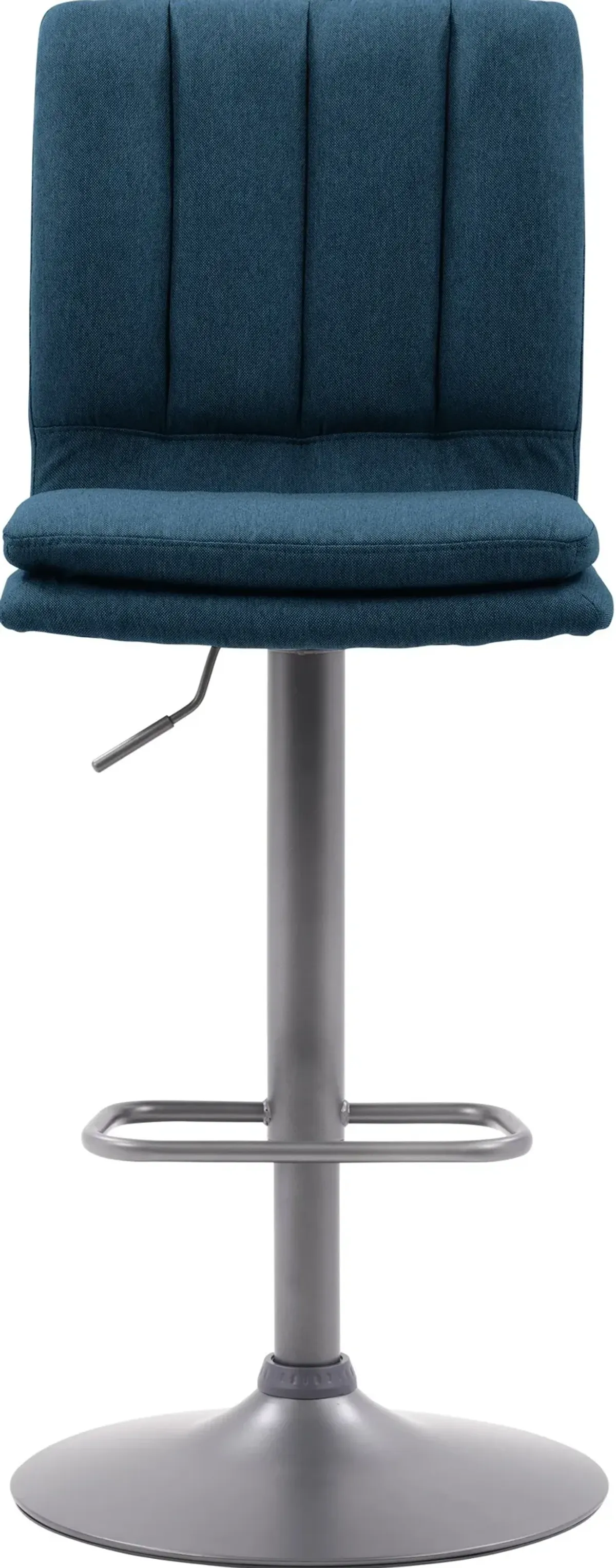 Palmer Blue Tufted High Back Adjustable Barstool, Set of 2