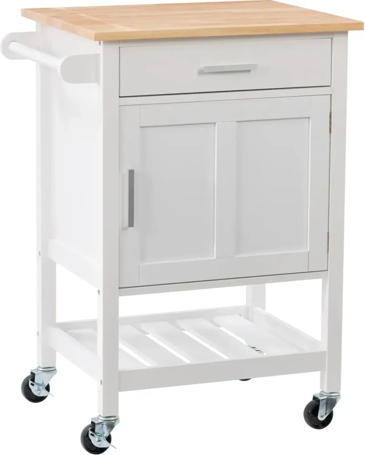 Sage White Wood Kitchen Cart