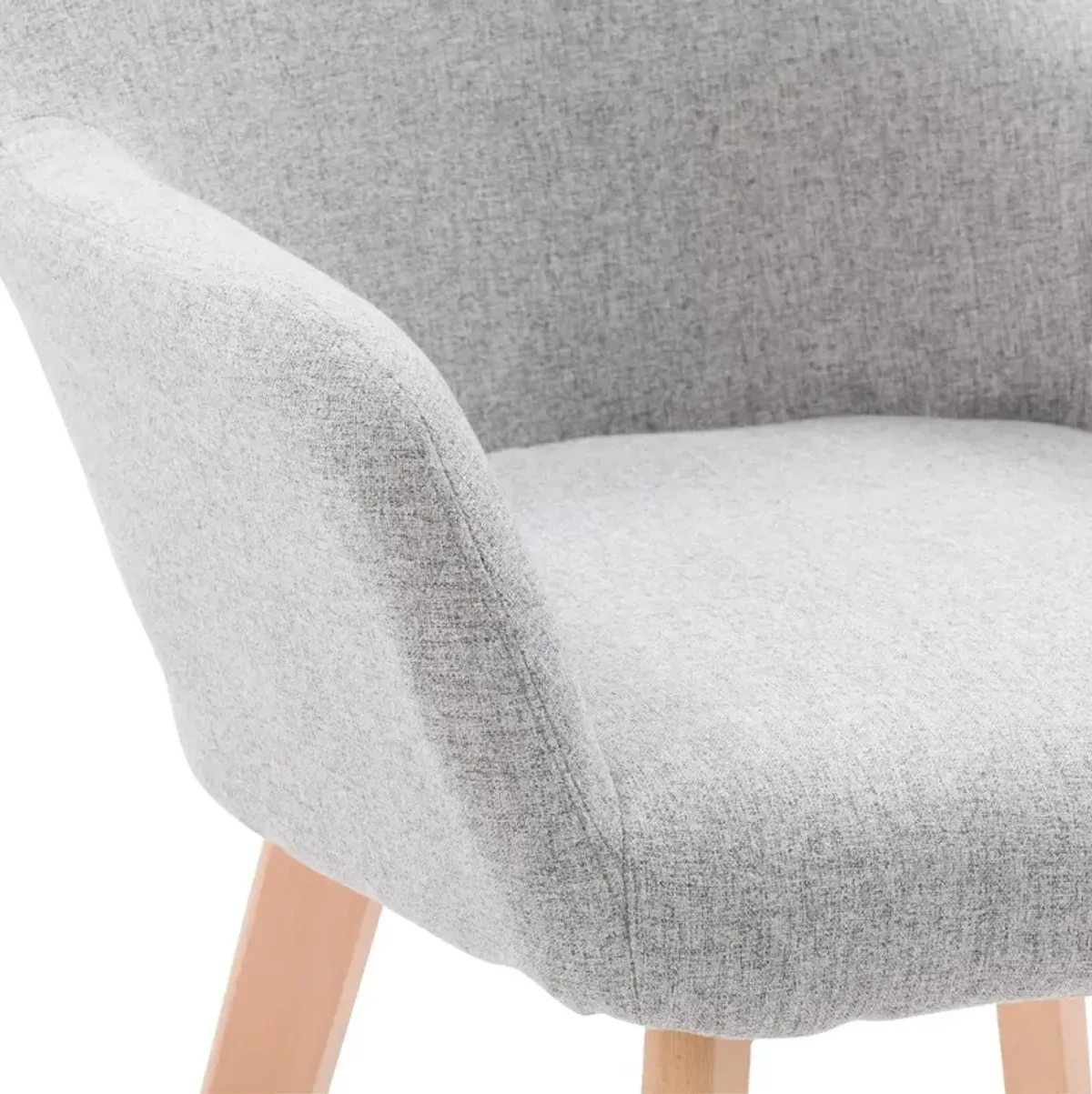 Ayla Light Gray Upholstered Side Chair, Set of 2