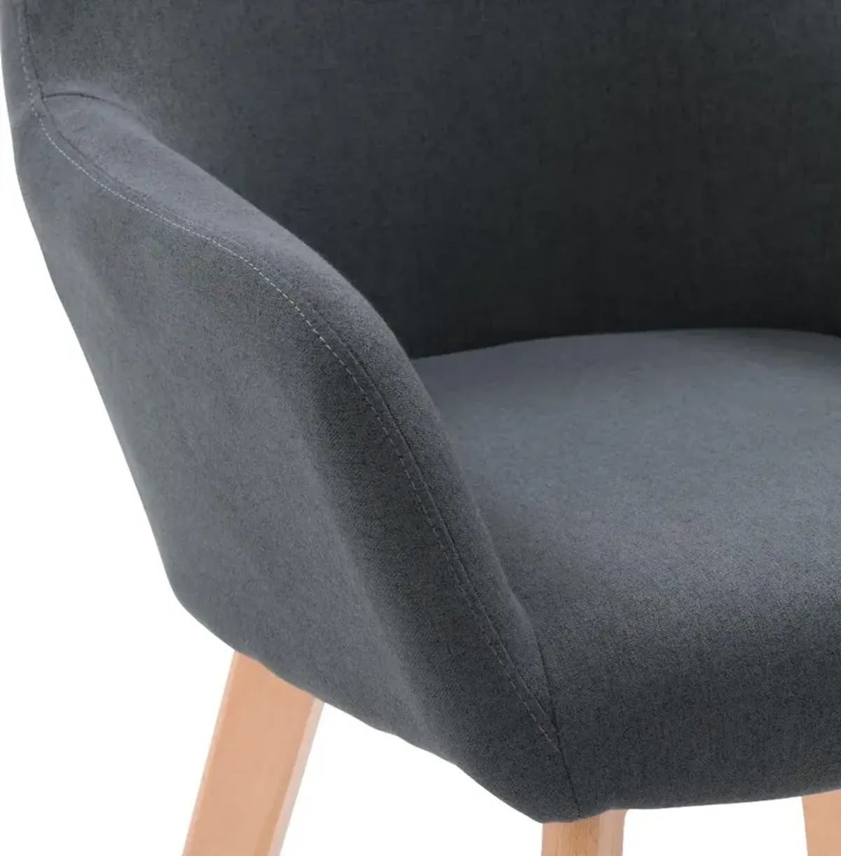 Ayla Dark Gray Upholstered Side Chair, Set of 2