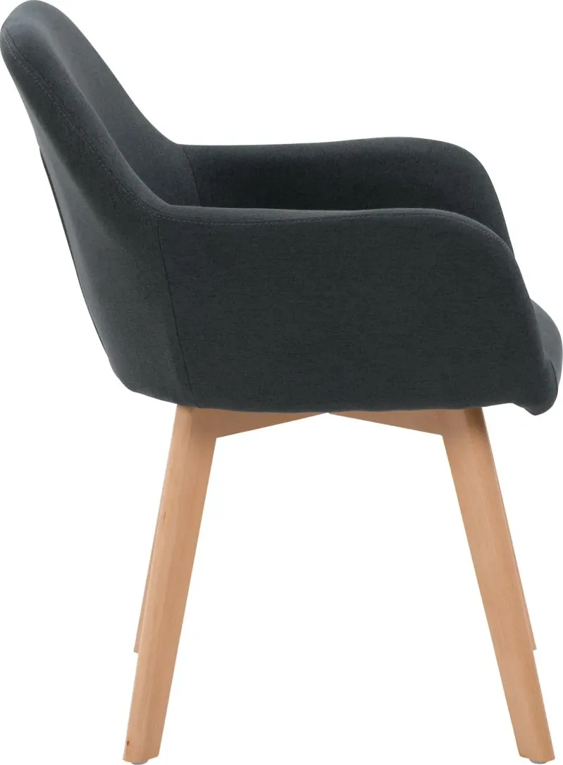 Ayla Dark Gray Upholstered Side Chair, Set of 2