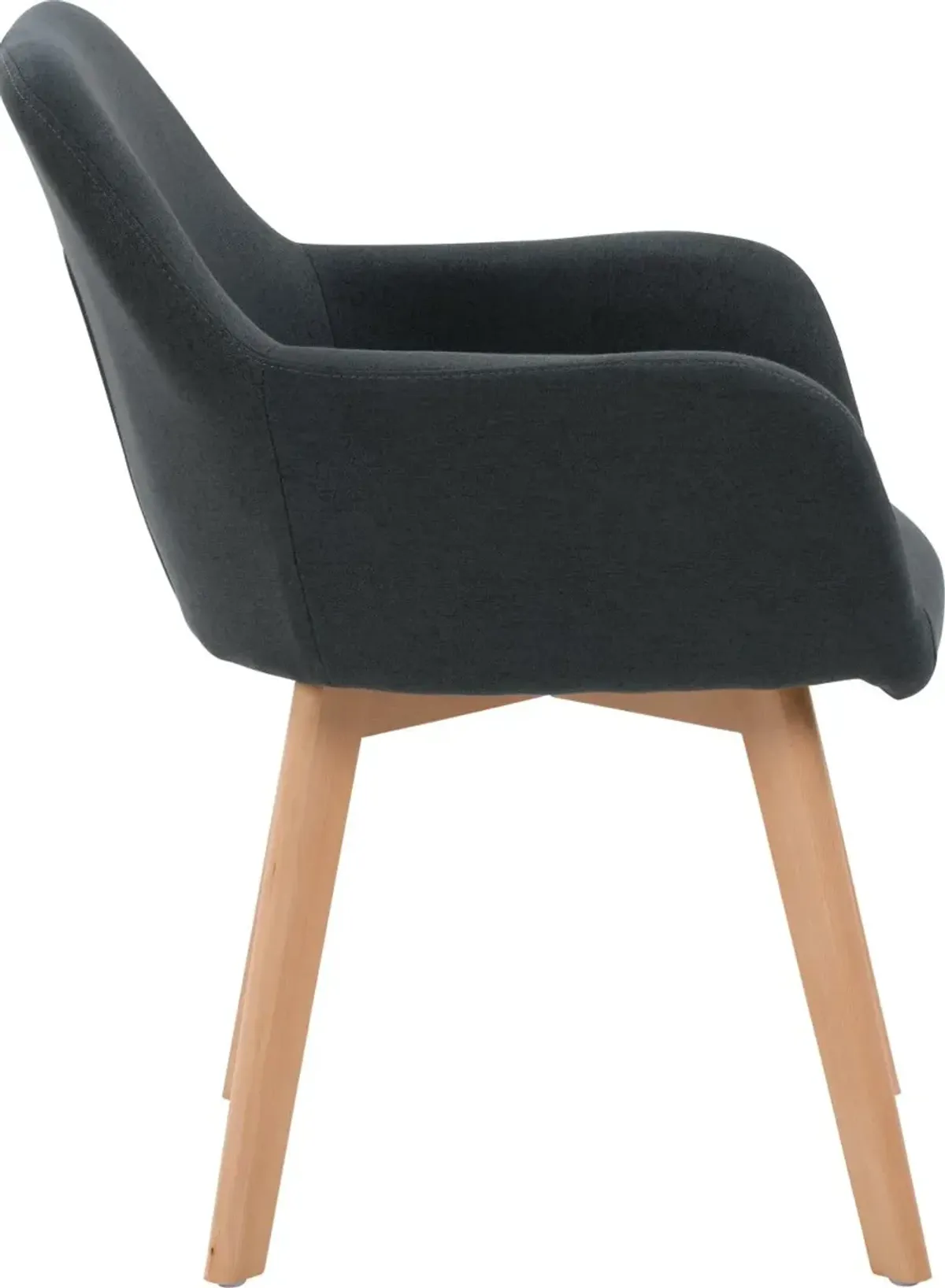 Ayla Dark Gray Upholstered Side Chair, Set of 2