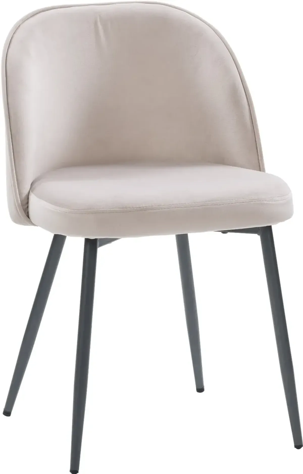 Ayla Beige Velvet Upholstered Accent Chair