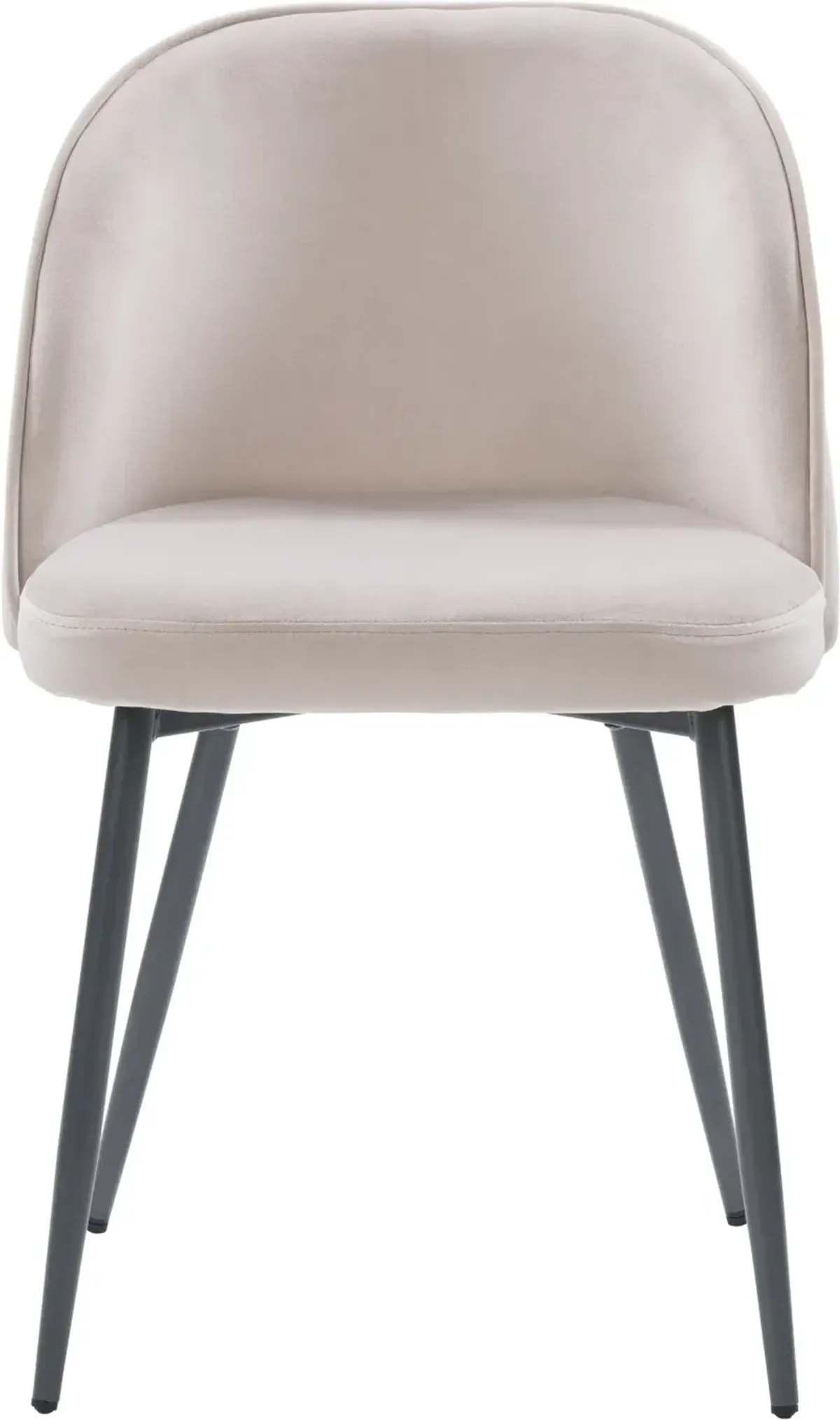 Ayla Beige Velvet Upholstered Accent Chair