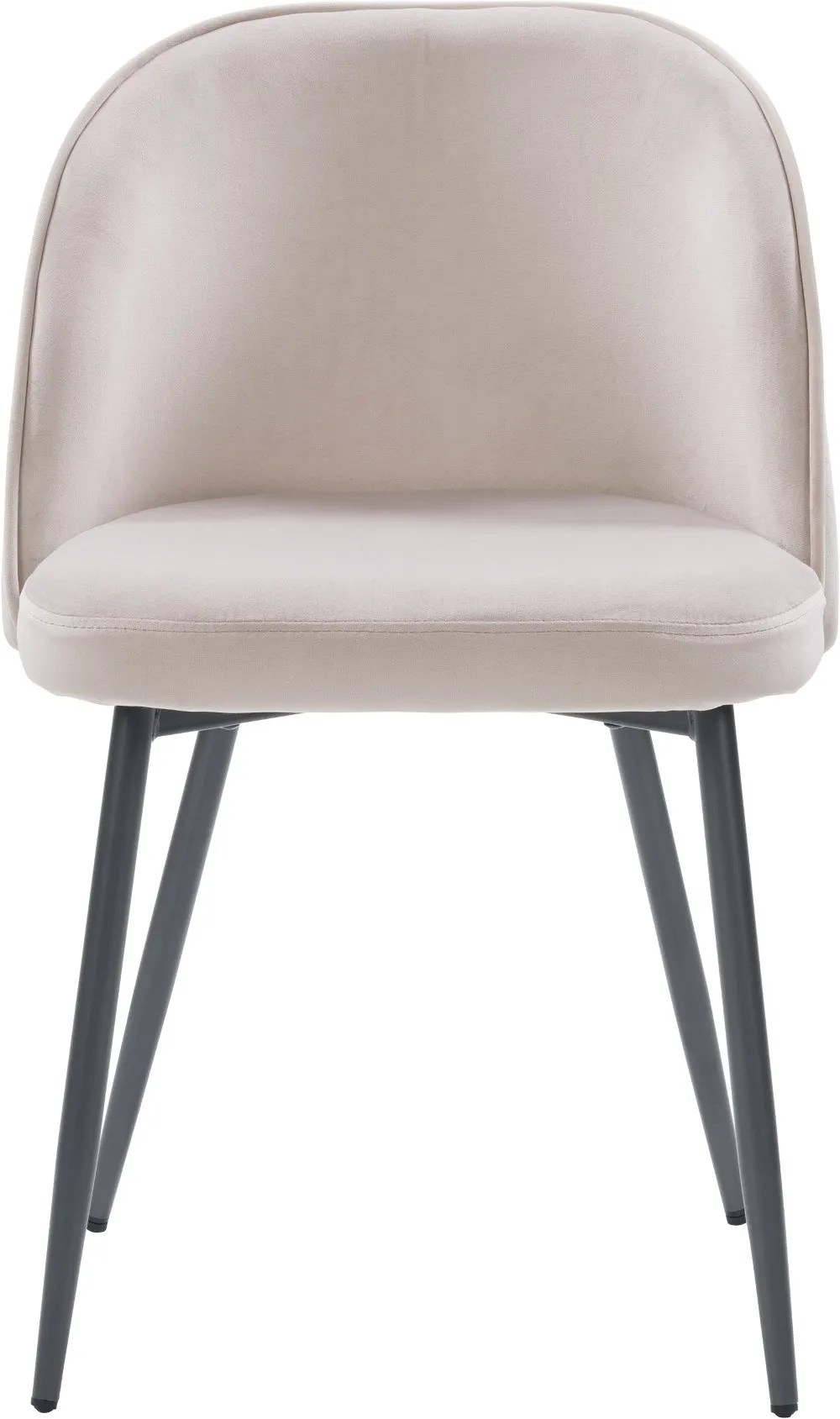 Ayla Beige Velvet Upholstered Accent Chair