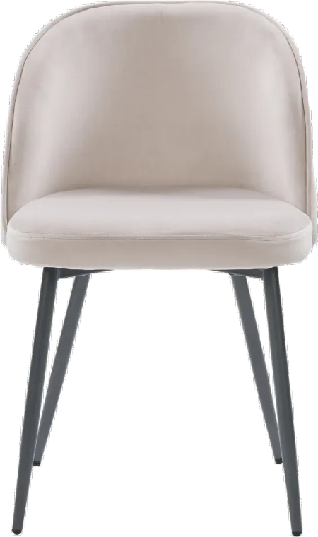 Ayla Beige Velvet Upholstered Accent Chair