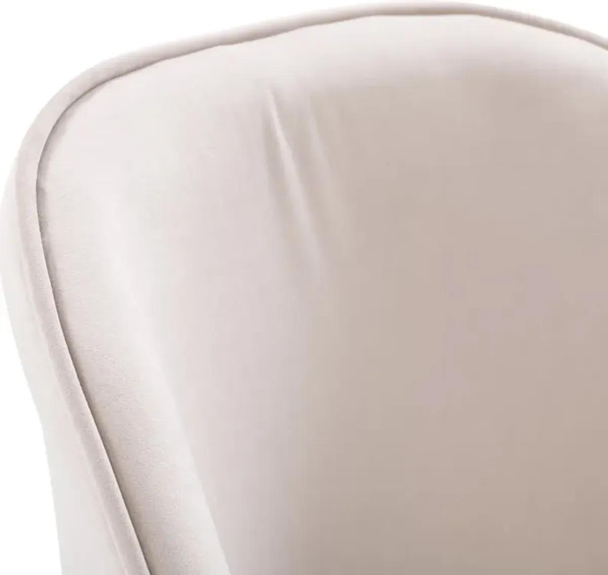 Ayla Beige Velvet Upholstered Accent Chair