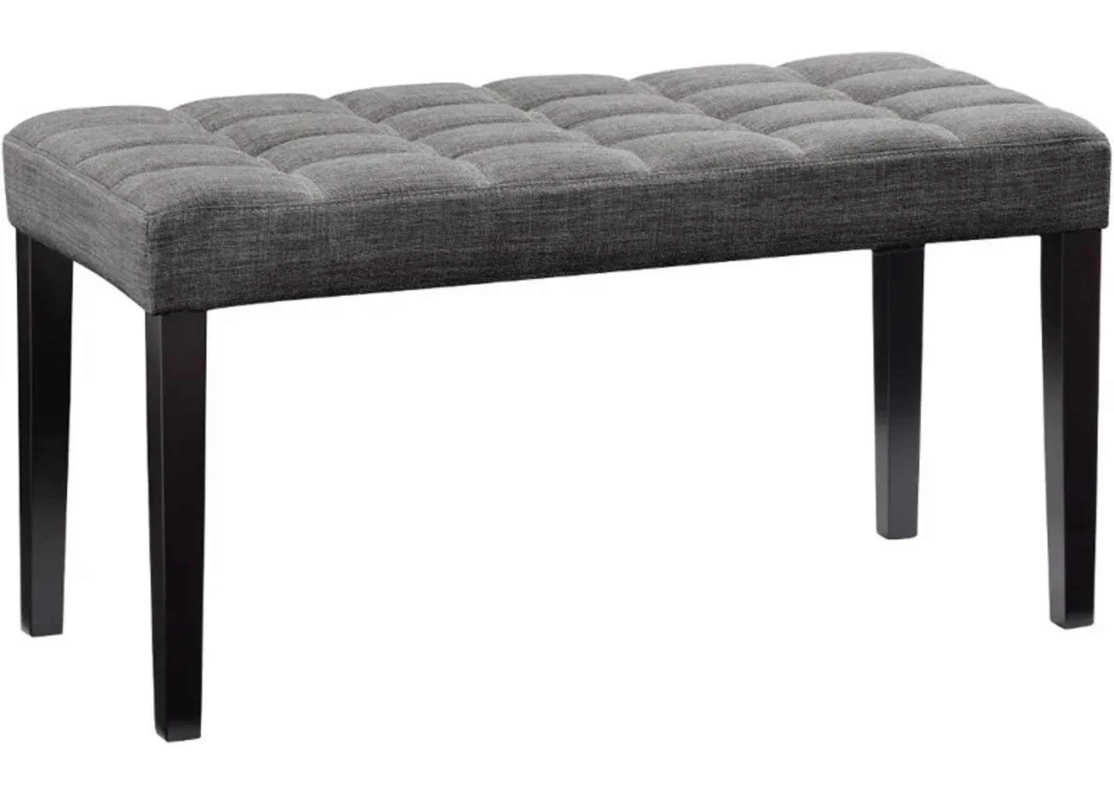 California Dark Gray Tufted Bench