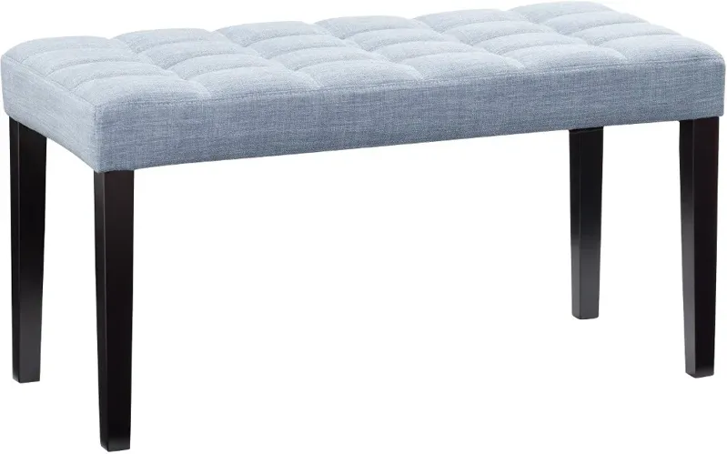 California Light Blue Tufted Bench