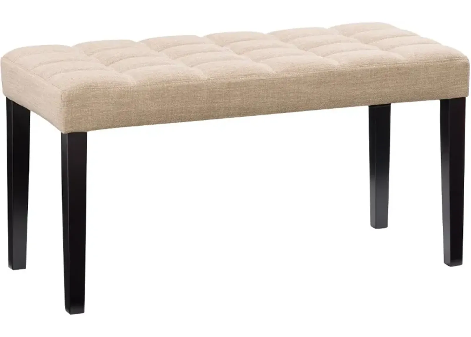 California Beige Tufted Bench