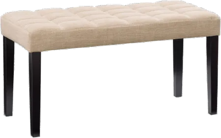 California Beige Tufted Bench