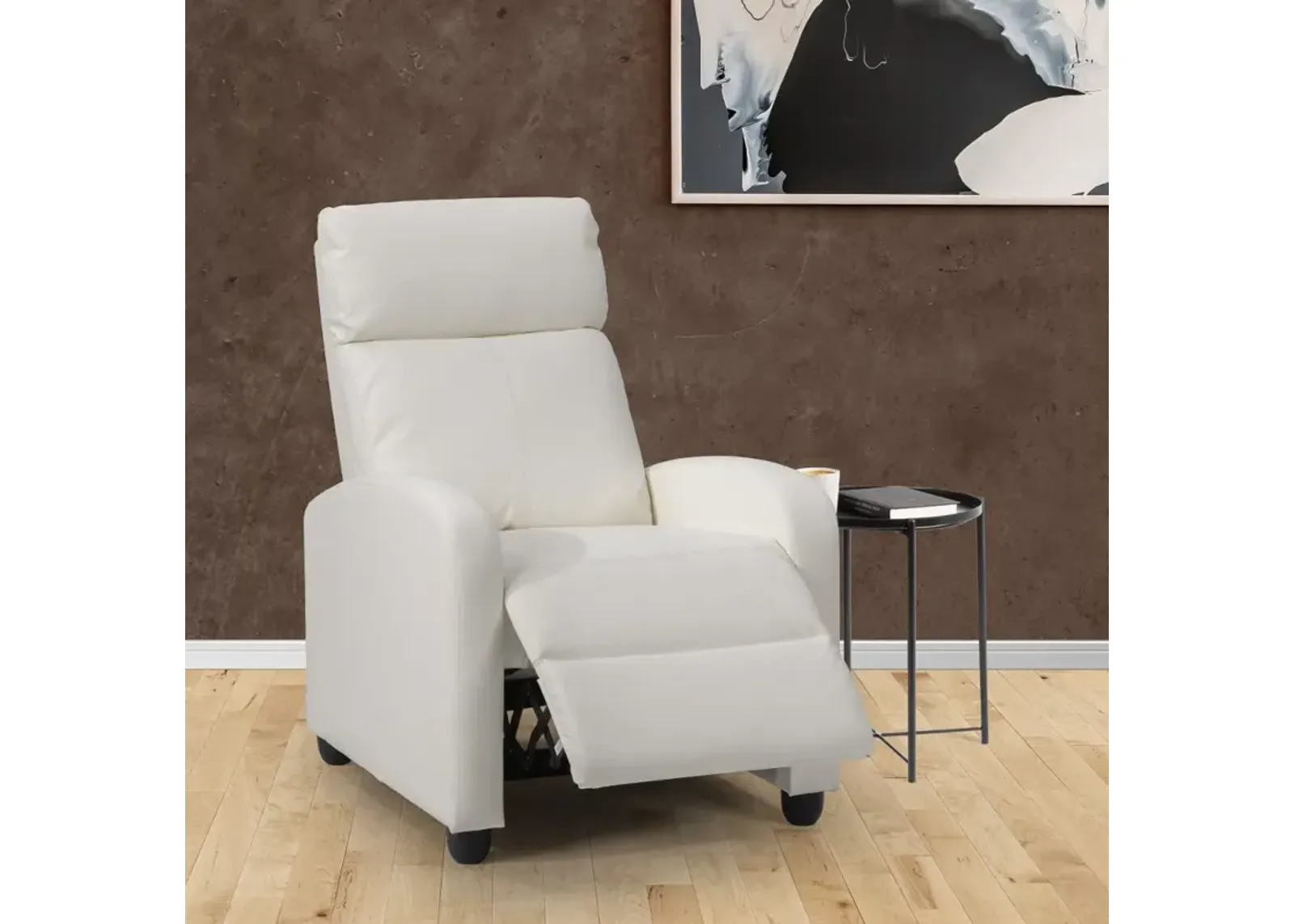 Oren White Manual Recliner