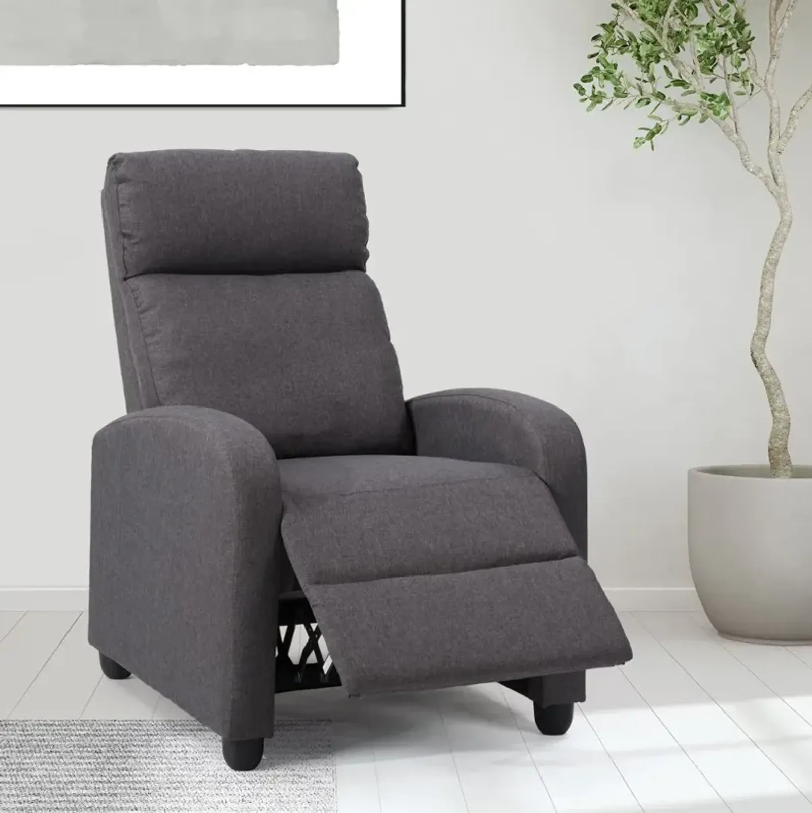 Oren Dark Gray Manual Recliner