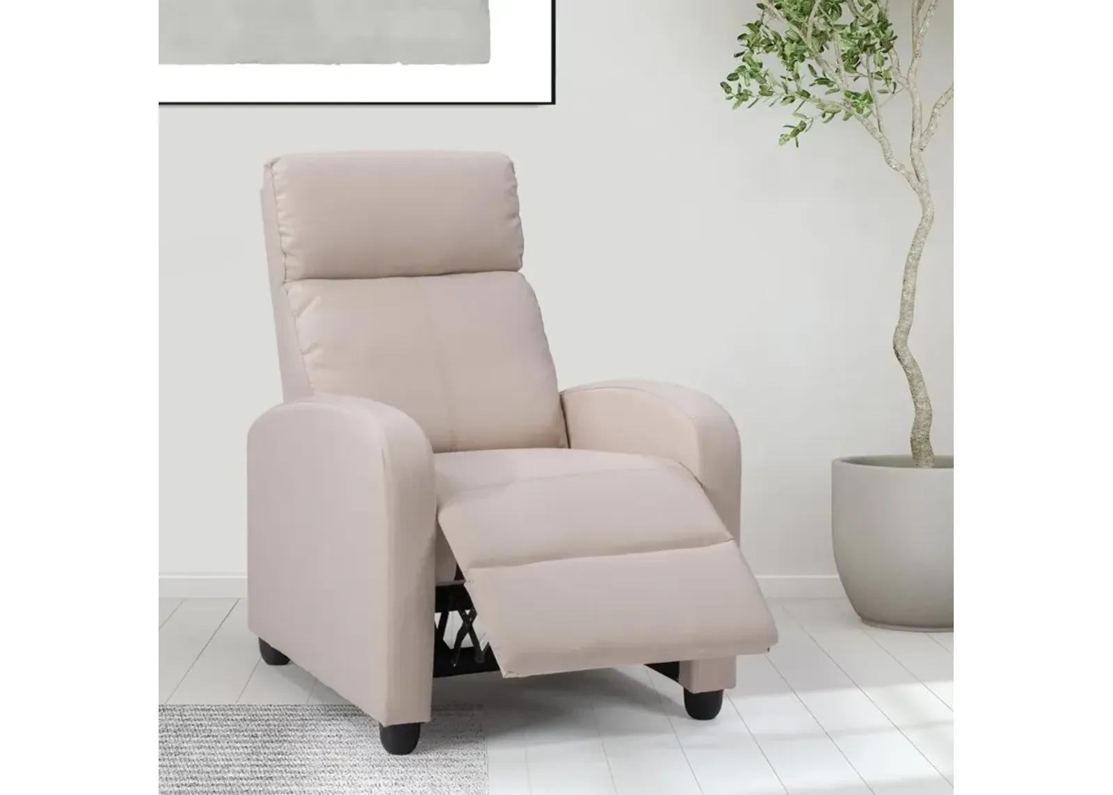 Oren Beige Manual Recliner