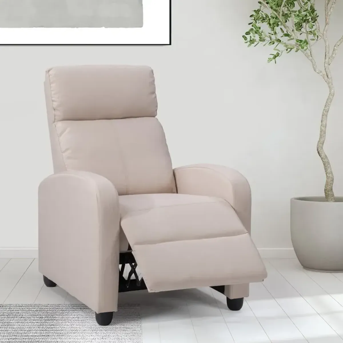 Oren Beige Manual Recliner