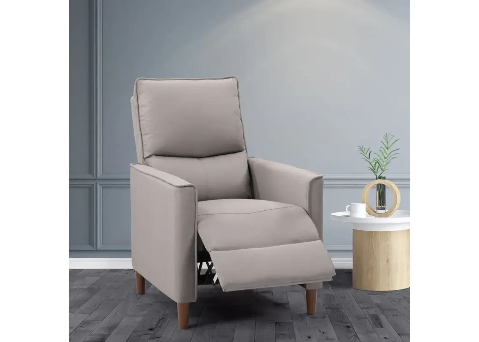 Alder Light Gray Manual Recliner