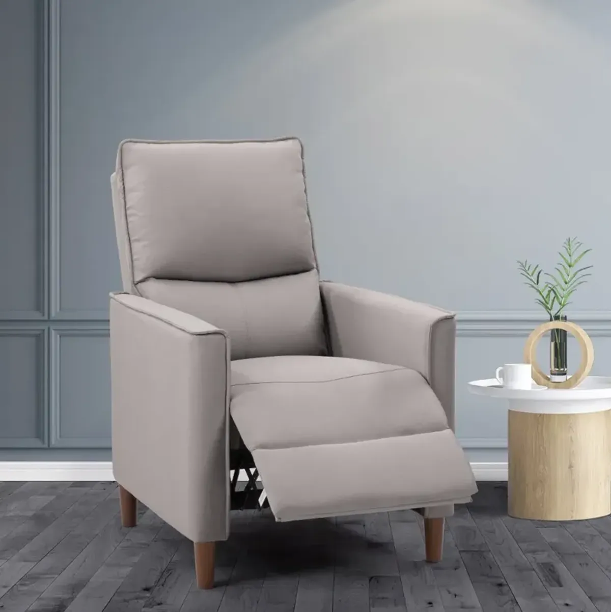 Alder Light Gray Manual Recliner