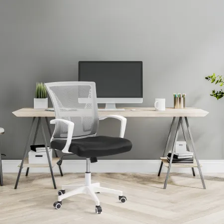 Workspace Ergonomic Gray Mesh Office Chair