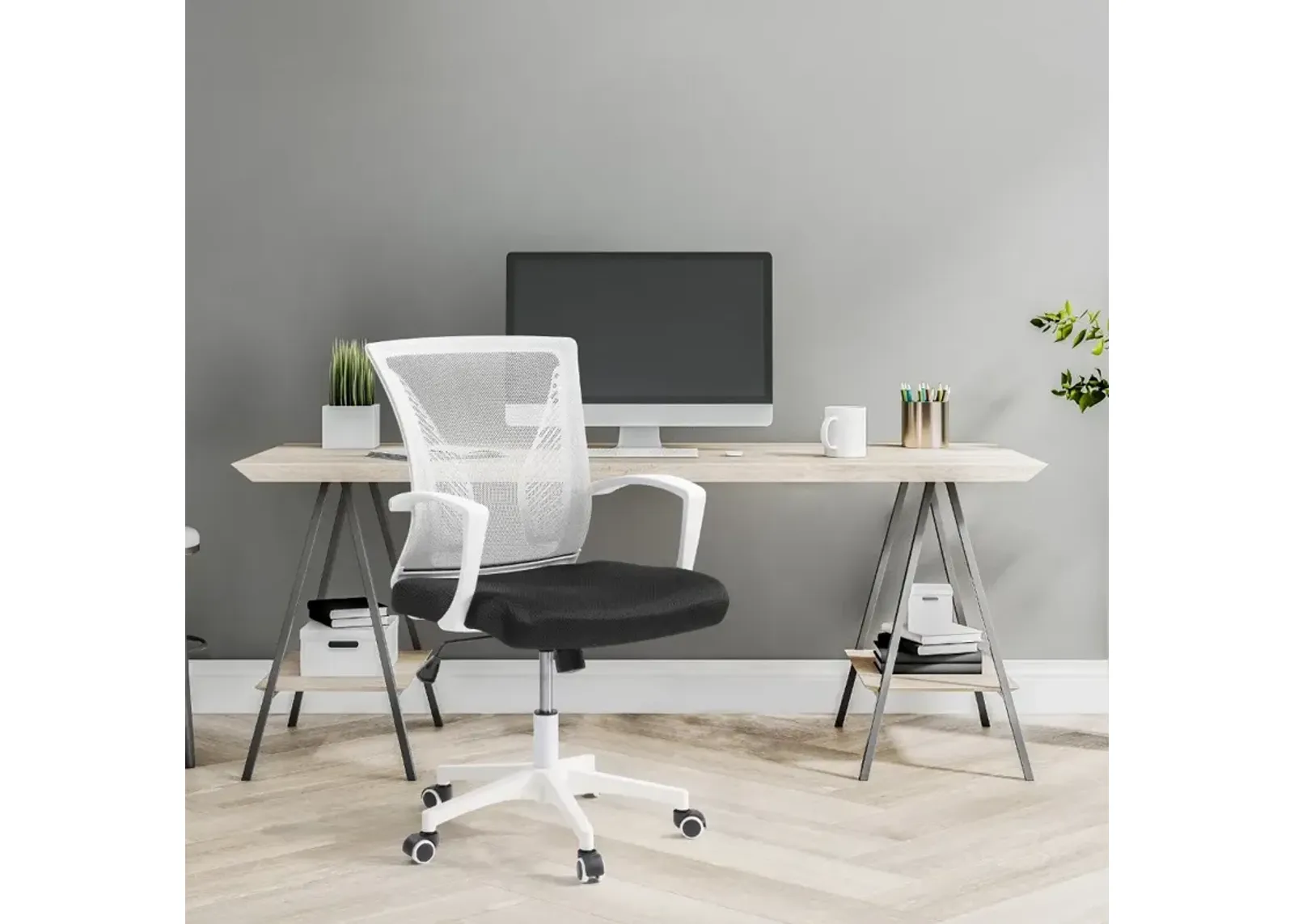 Workspace Ergonomic White Mesh Office Chair