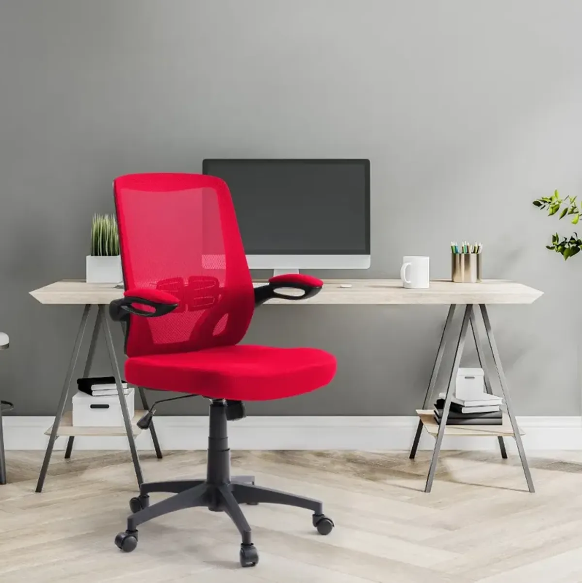 Workspace Red Mesh Office Chair