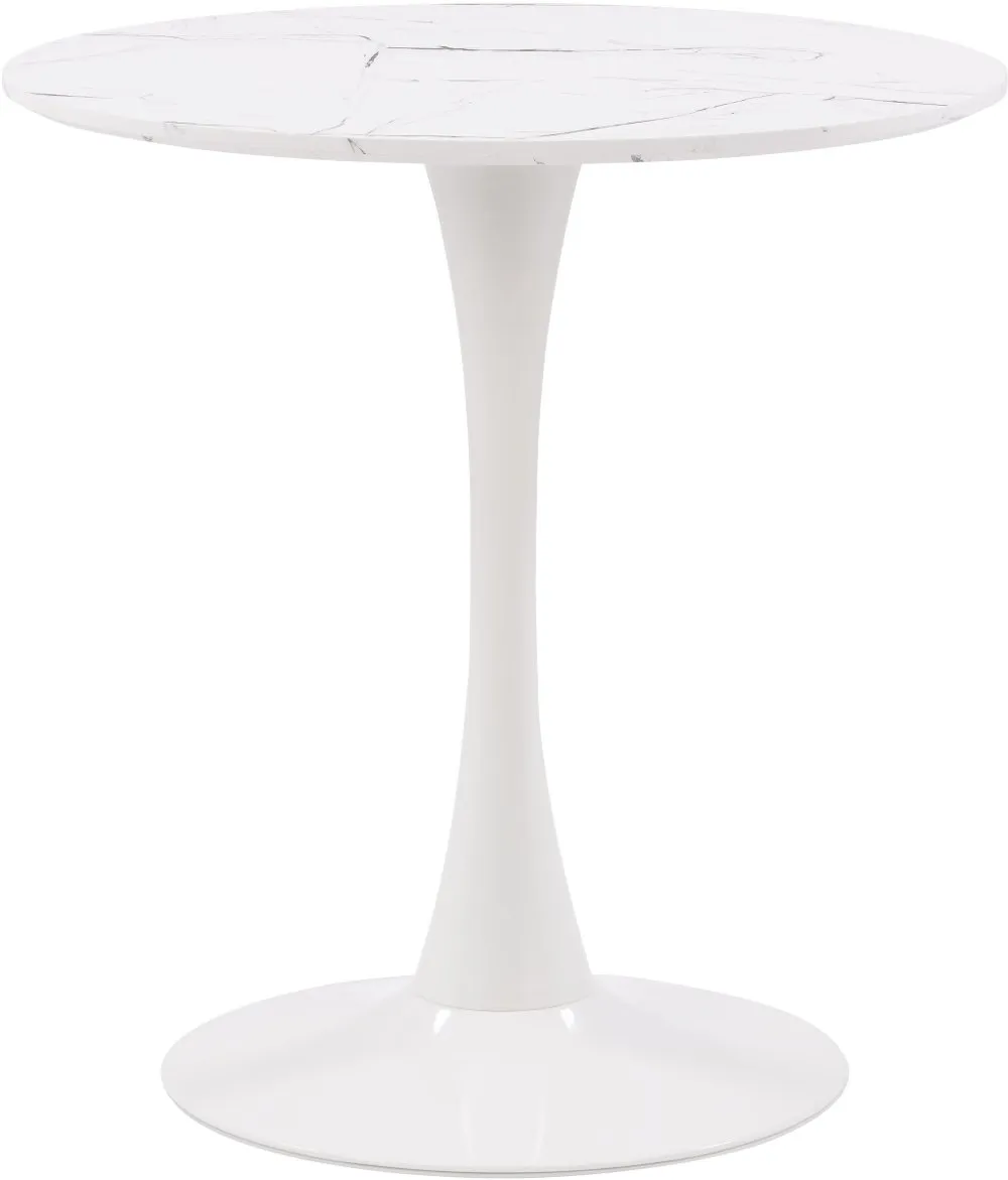 Ivo White Marble Bistro Table