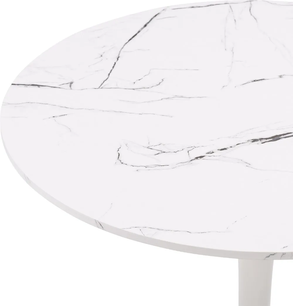 Ivo White Marble Bistro Table