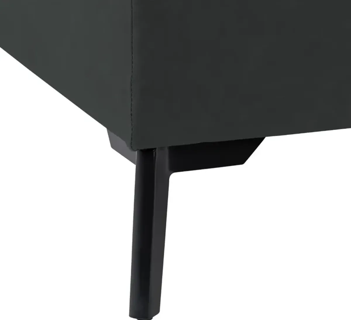 Linden Black Square Storage Ottoman