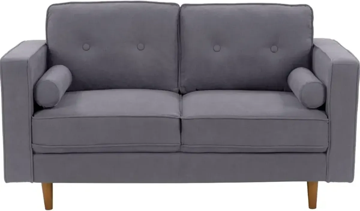 Mulberry Gray Upholstered Loveseat