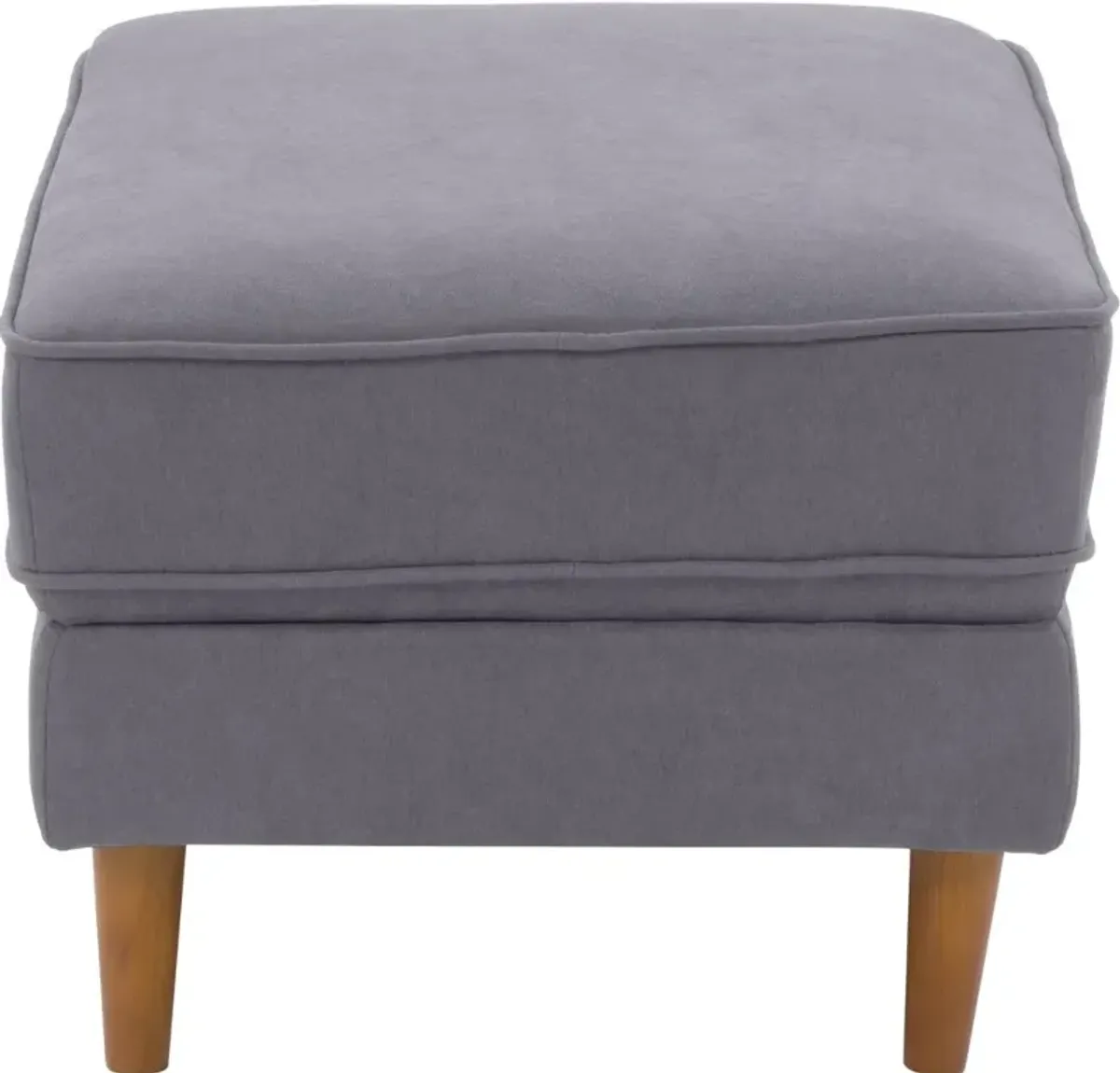 Mulberry Gray Upholstered Ottoman