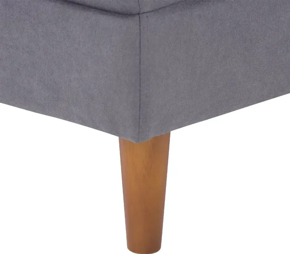 Mulberry Gray Upholstered Ottoman