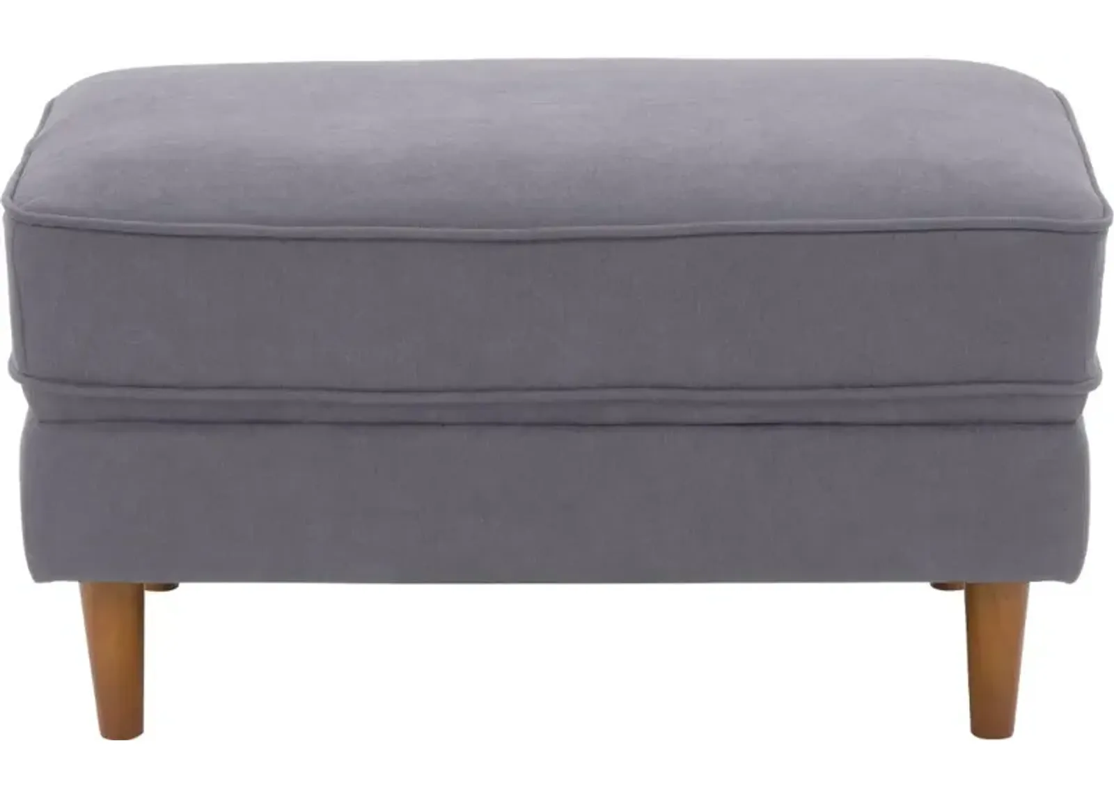 Mulberry Gray Upholstered Ottoman