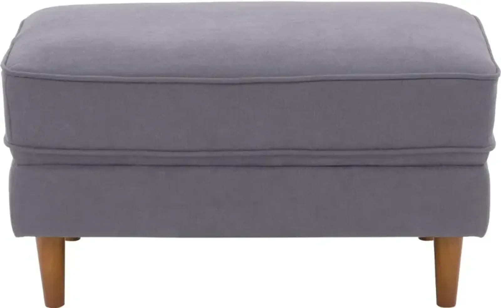 Mulberry Gray Upholstered Ottoman