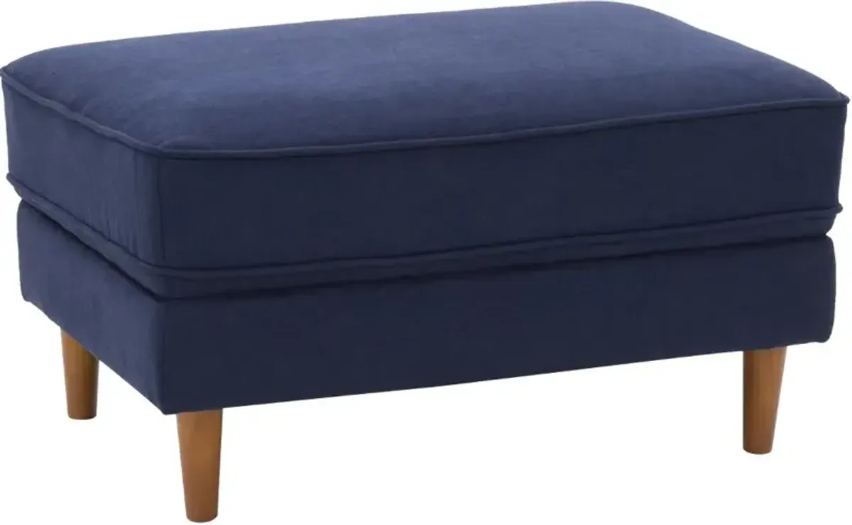 Mulberry Navy Upholstered Ottoman