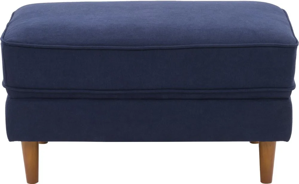 Mulberry Navy Upholstered Ottoman