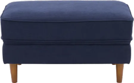 Mulberry Navy Upholstered Ottoman
