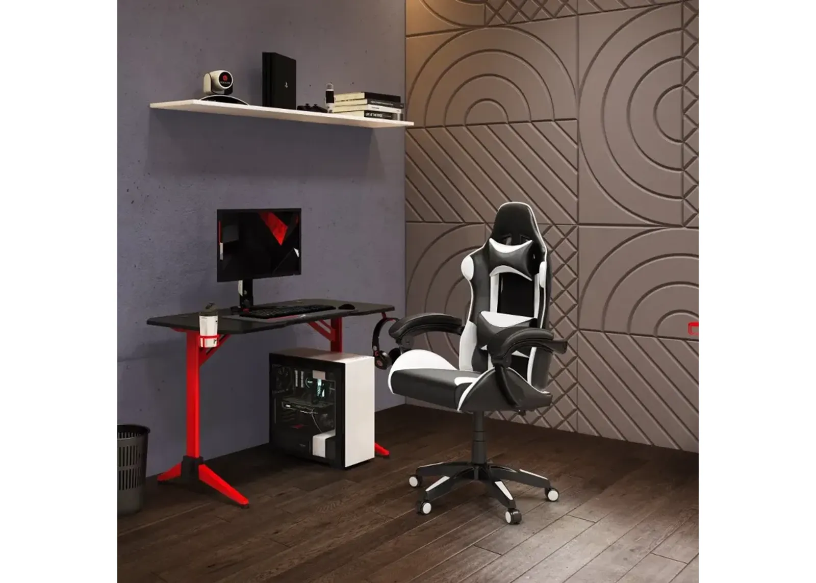 Ravagers Black and White Gaming Chair