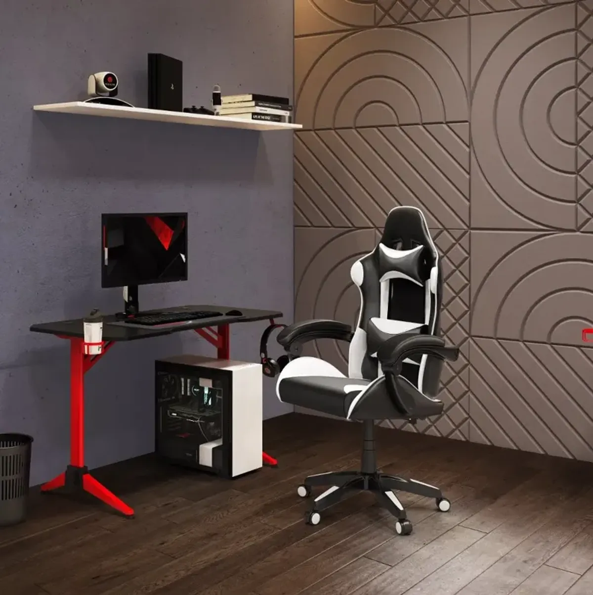 Ravagers Black and White Gaming Chair