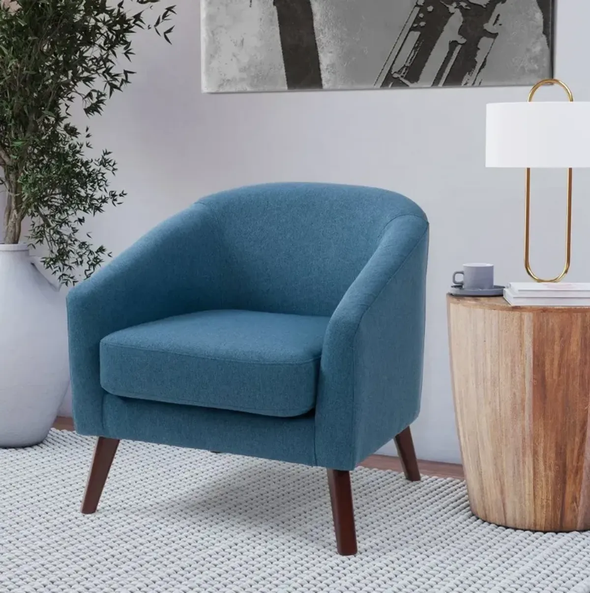 Elwood Blue Modern Tub Chair