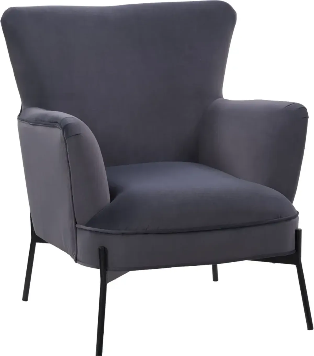 Elwood Gray Wingback Accent Chair