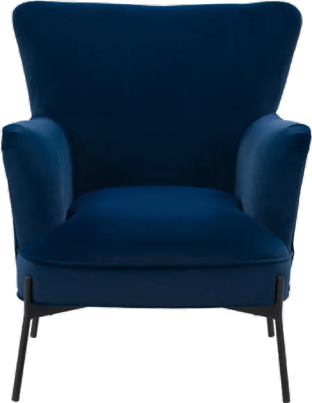 Elwood Blue Wingback Accent Chair