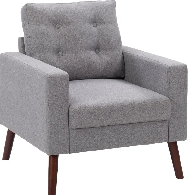 Elwood Gray Tufted Accent Chair