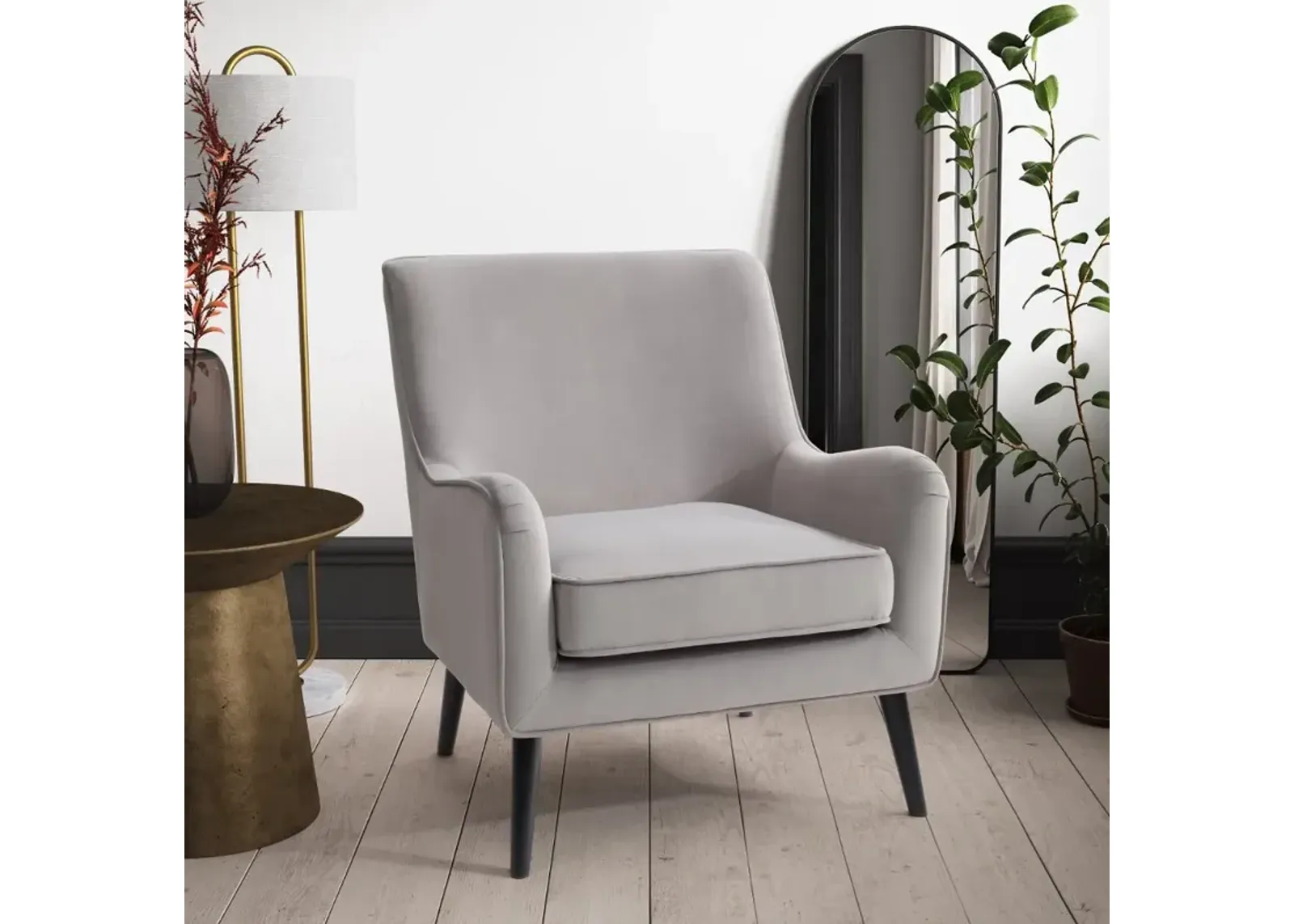 Elwood Gray Modern Accent Chair