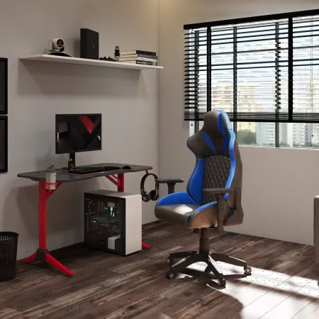 Nightshade Black and Blue Gaming Chair